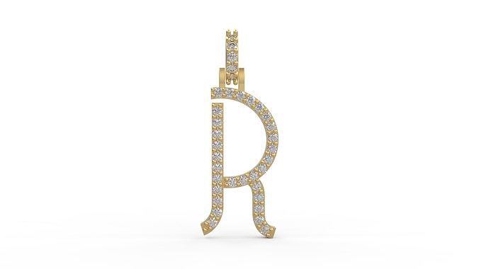 Initial Letters Pendant R 3D print model