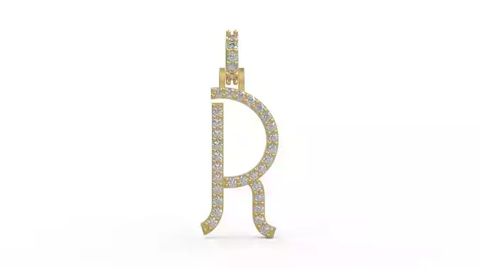 Initial Letters Pendant R 3D print model