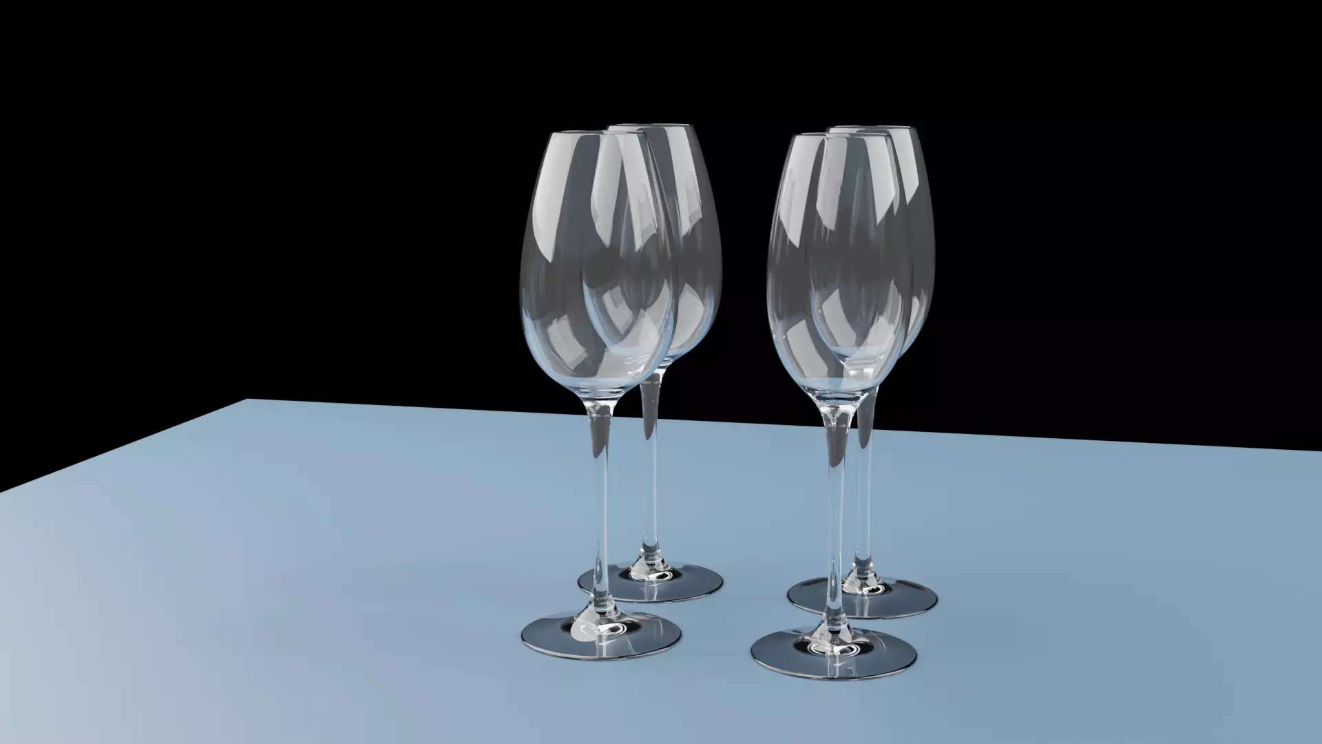 Wine Champagne Glasses Model 5 Free 3D print model