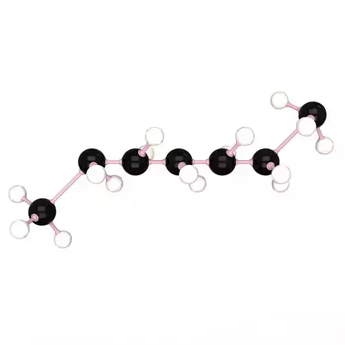 Octane Molecule Low-poly 3D model