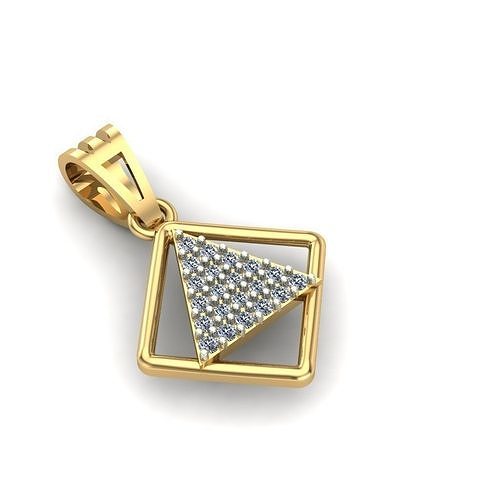 triangle diamond pendant 3D print model