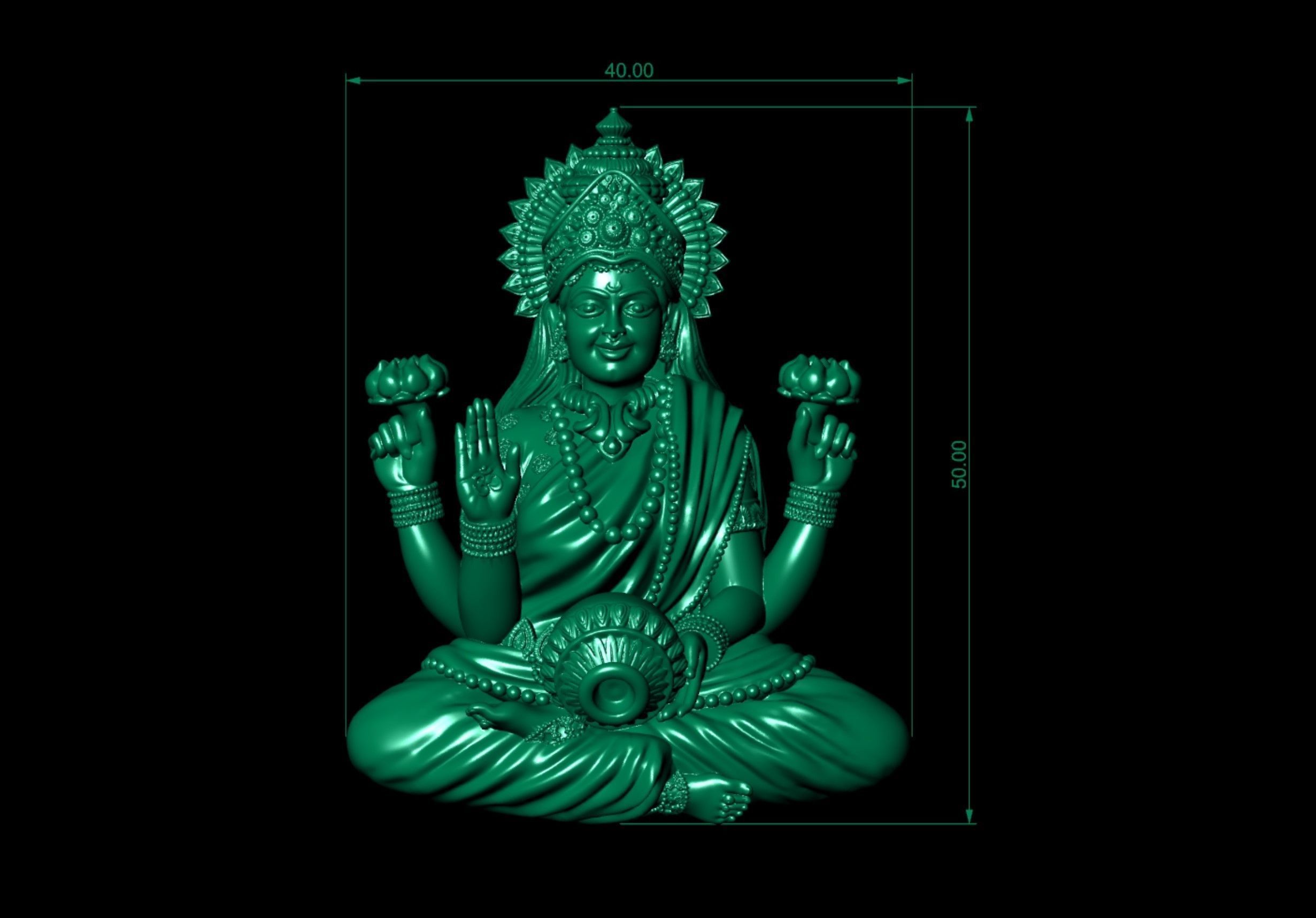 Laxmi Ji Model 03 3D print model_7