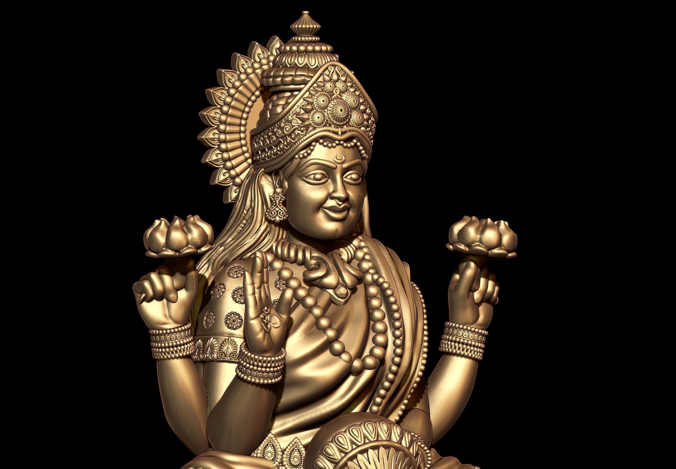 Laxmi Ji Model 03 3D print model_2