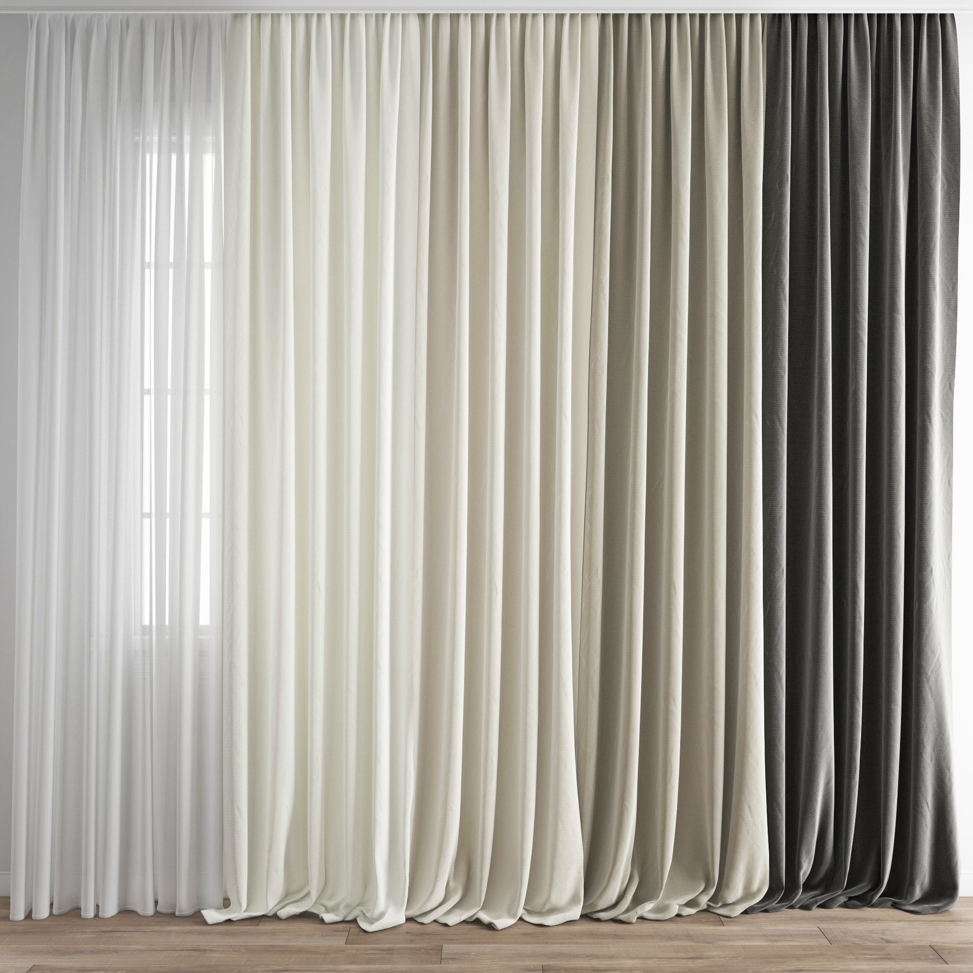 Curtain 284 3D model_4