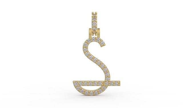 Initial Letters Pendant S 3D print model