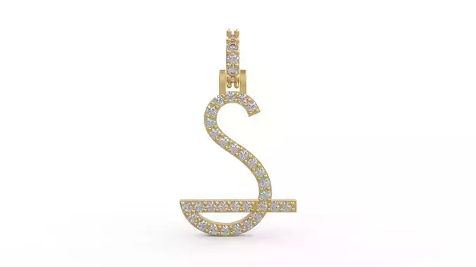 Initial Letters Pendant S 3D print model