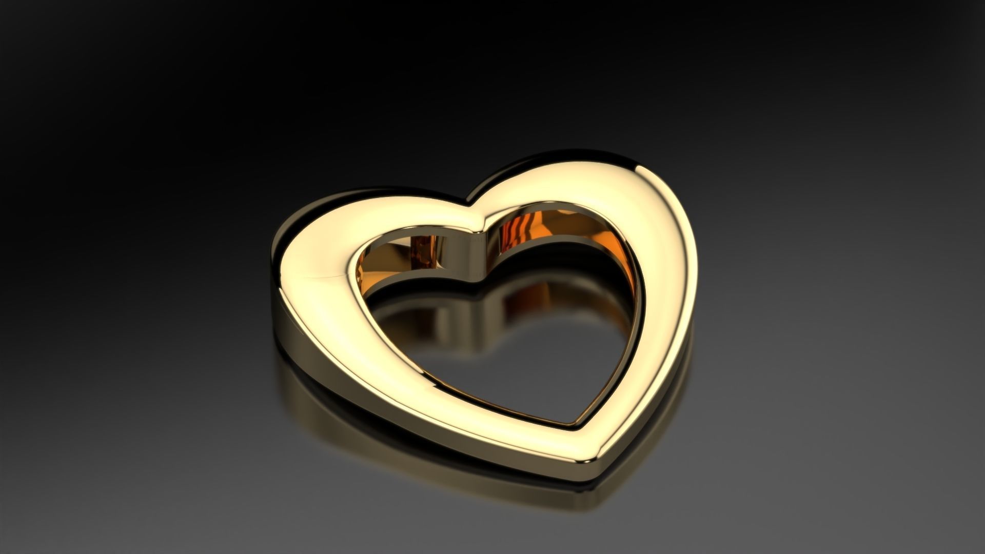 carabiners heart 3D print model_10