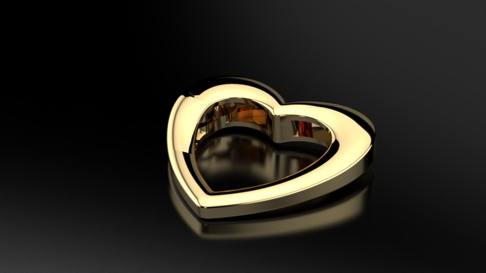 carabiners heart 3D print model_11