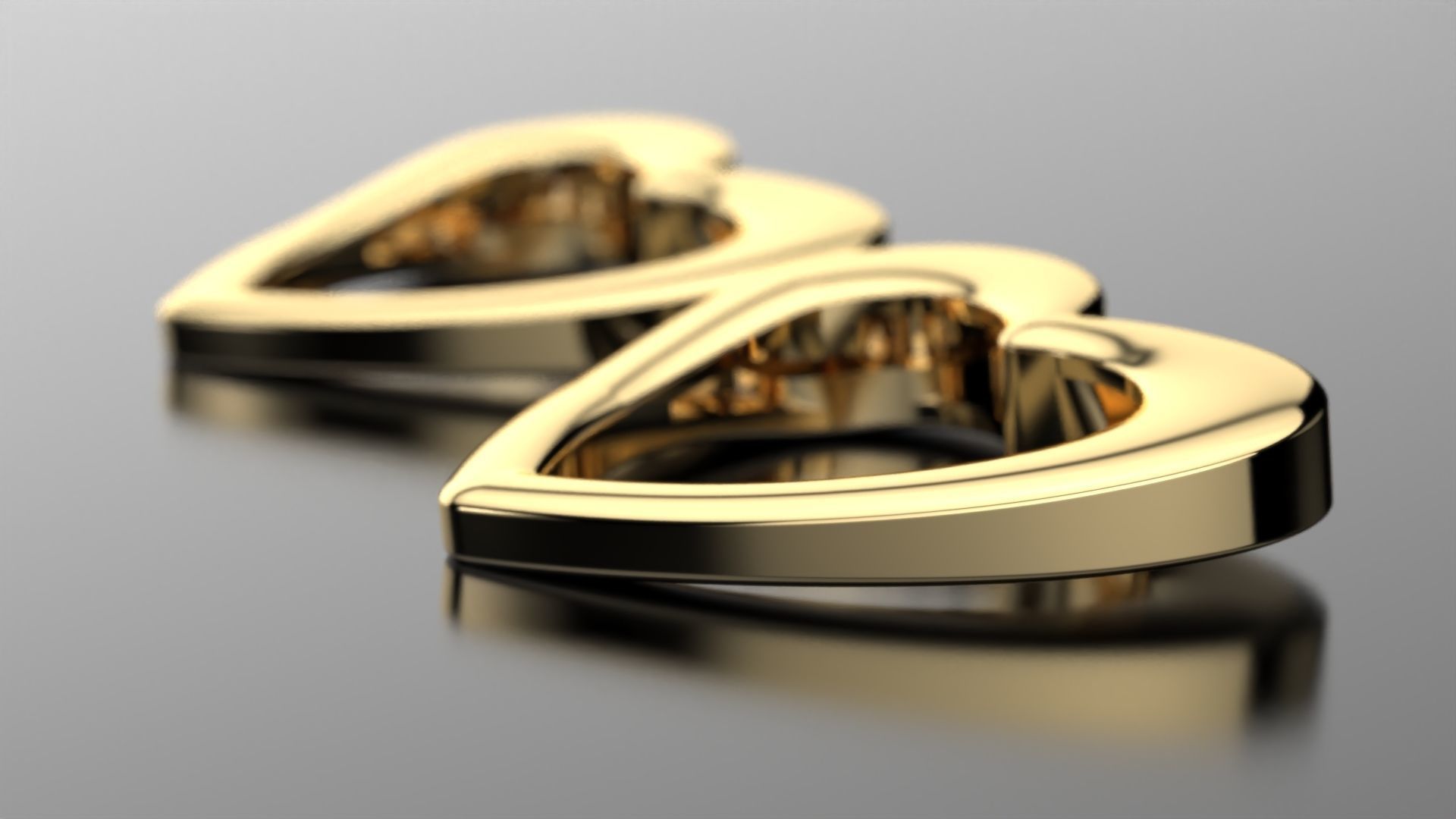 carabiners heart 3D print model_15