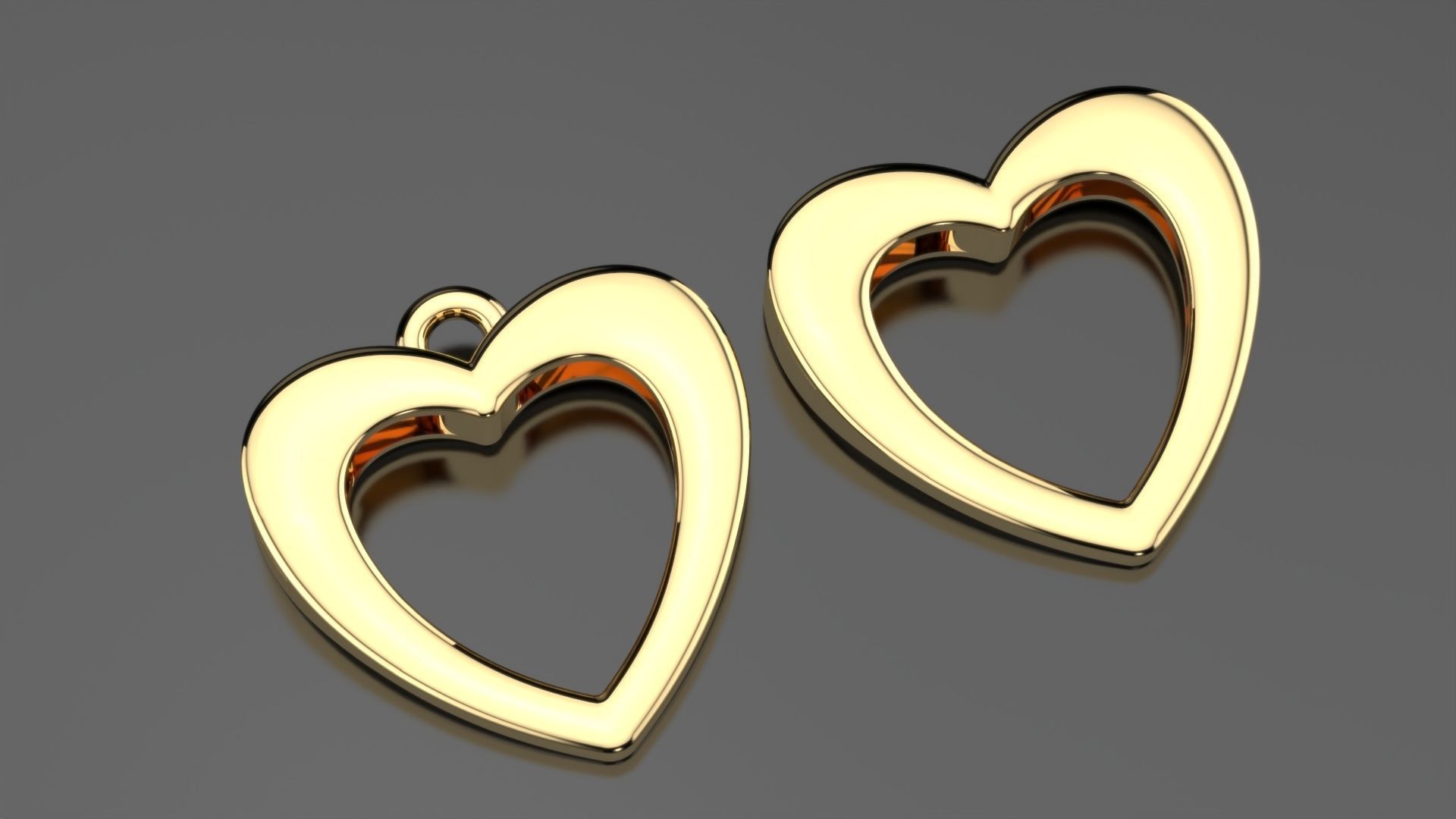 carabiners heart 3D print model_12