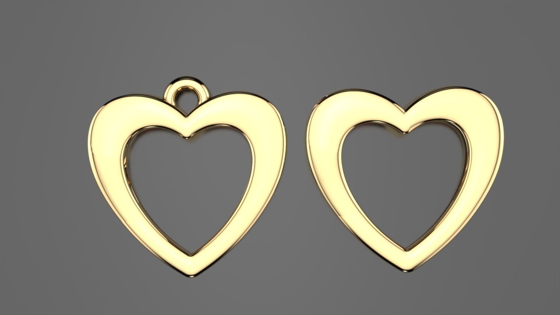 carabiners heart 3D print model_13