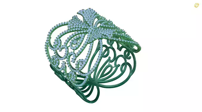 bracelet emerald and diamond bangle