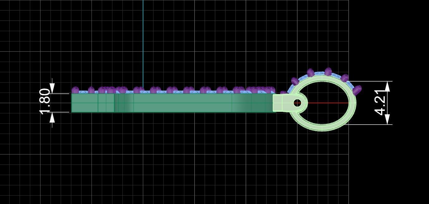 Initial Letters Pendant V 3D print model_7