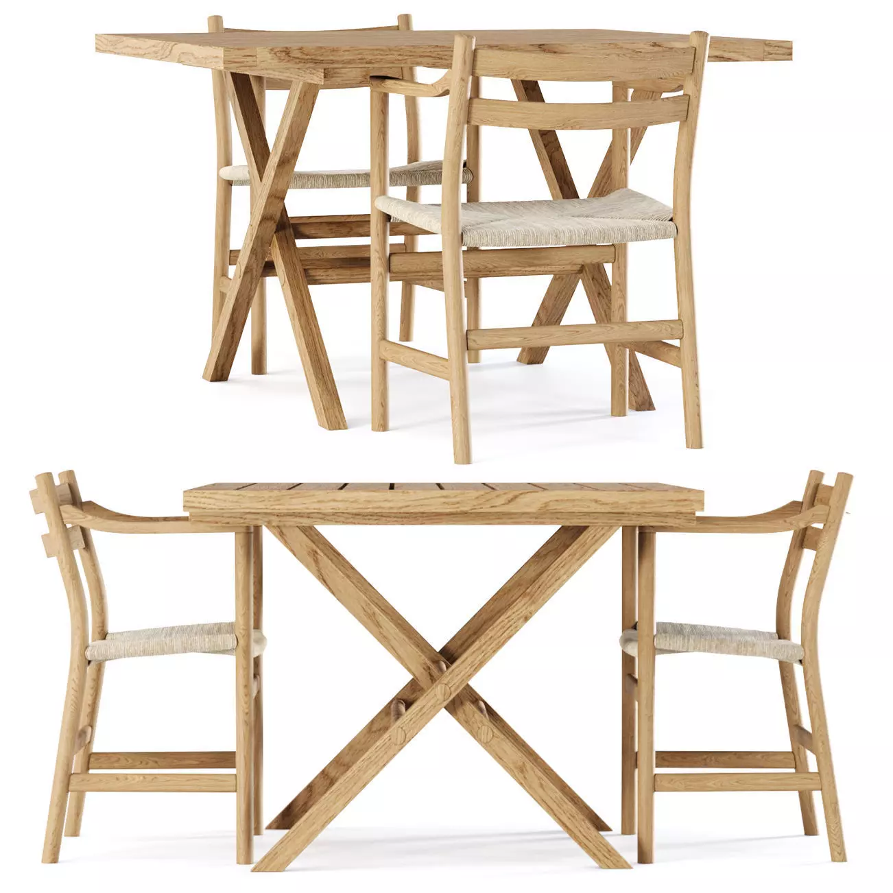 Carl Hansen furniture set v14 3D model