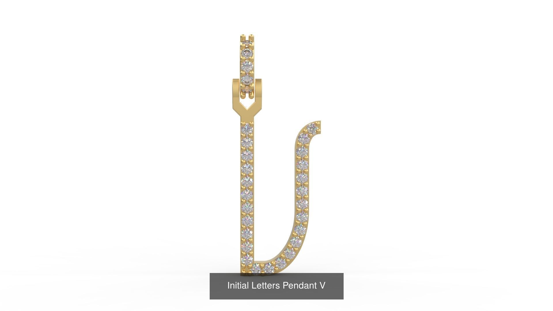 Initial Letters Pendant Alphabets 3D Model Collection_24