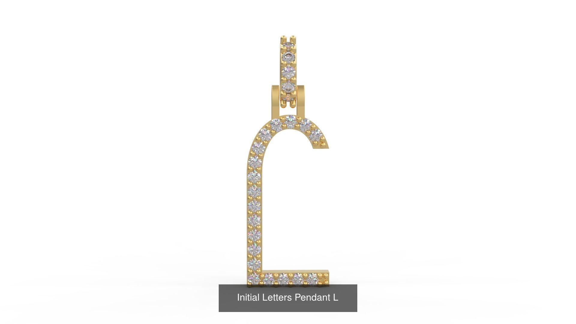 Initial Letters Pendant Alphabets 3D Model Collection_14