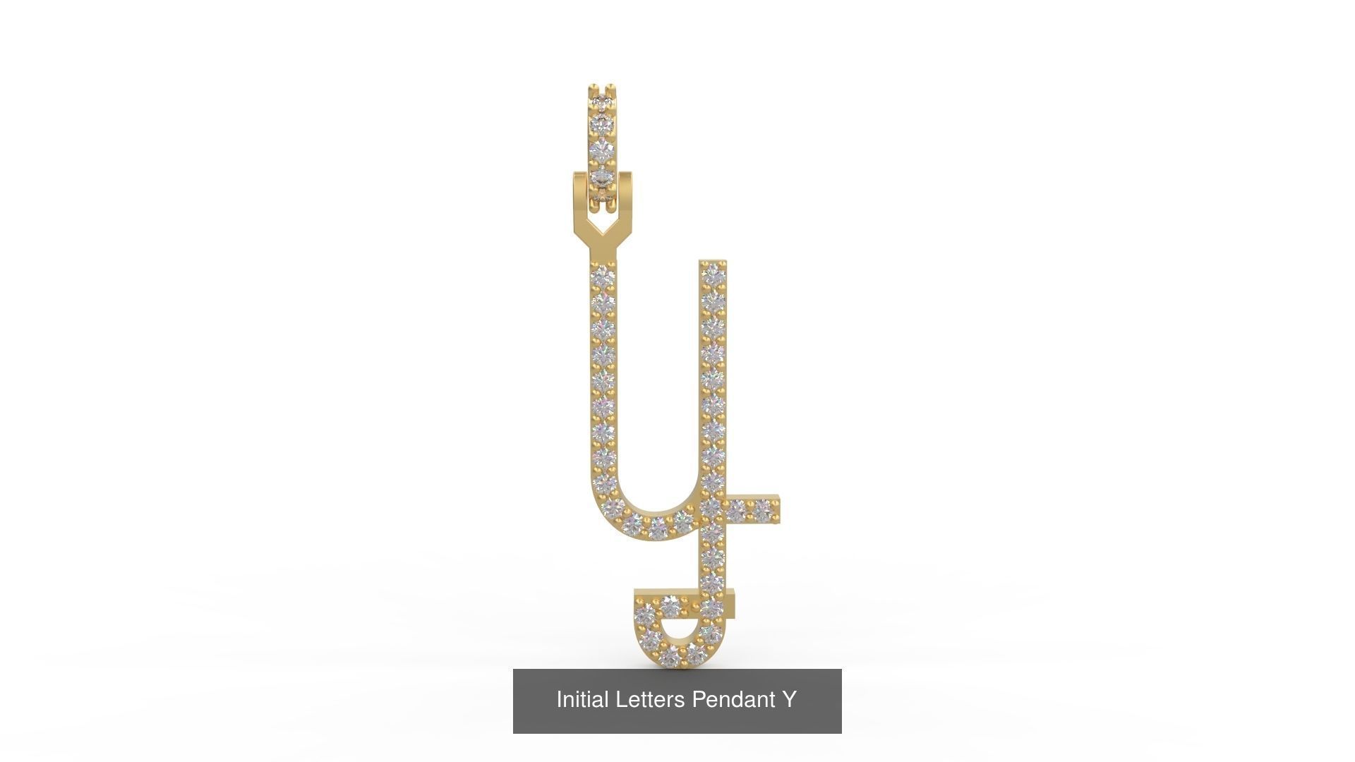 Initial Letters Pendant Alphabets 3D Model Collection_27