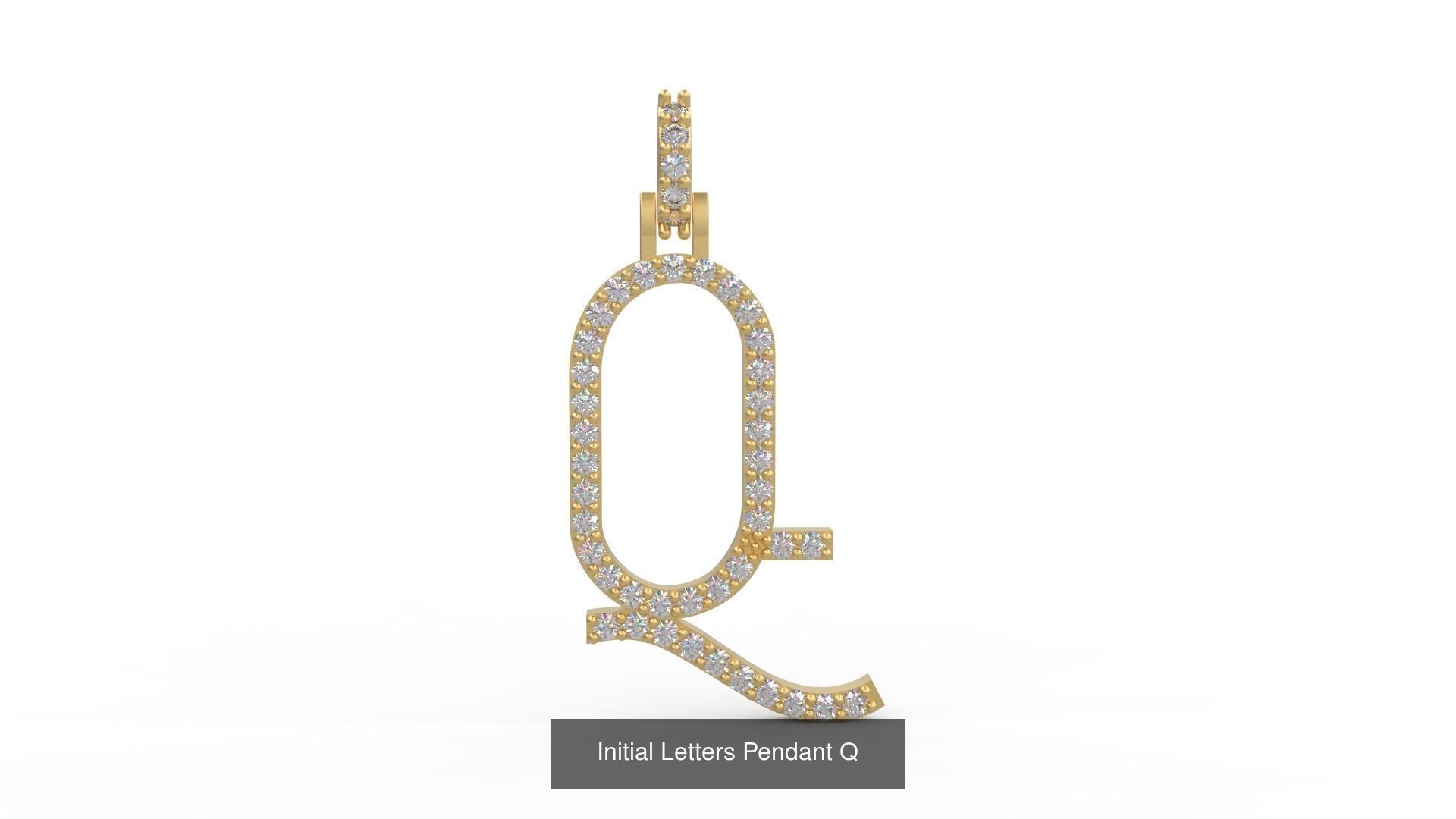 Initial Letters Pendant Alphabets 3D Model Collection_19