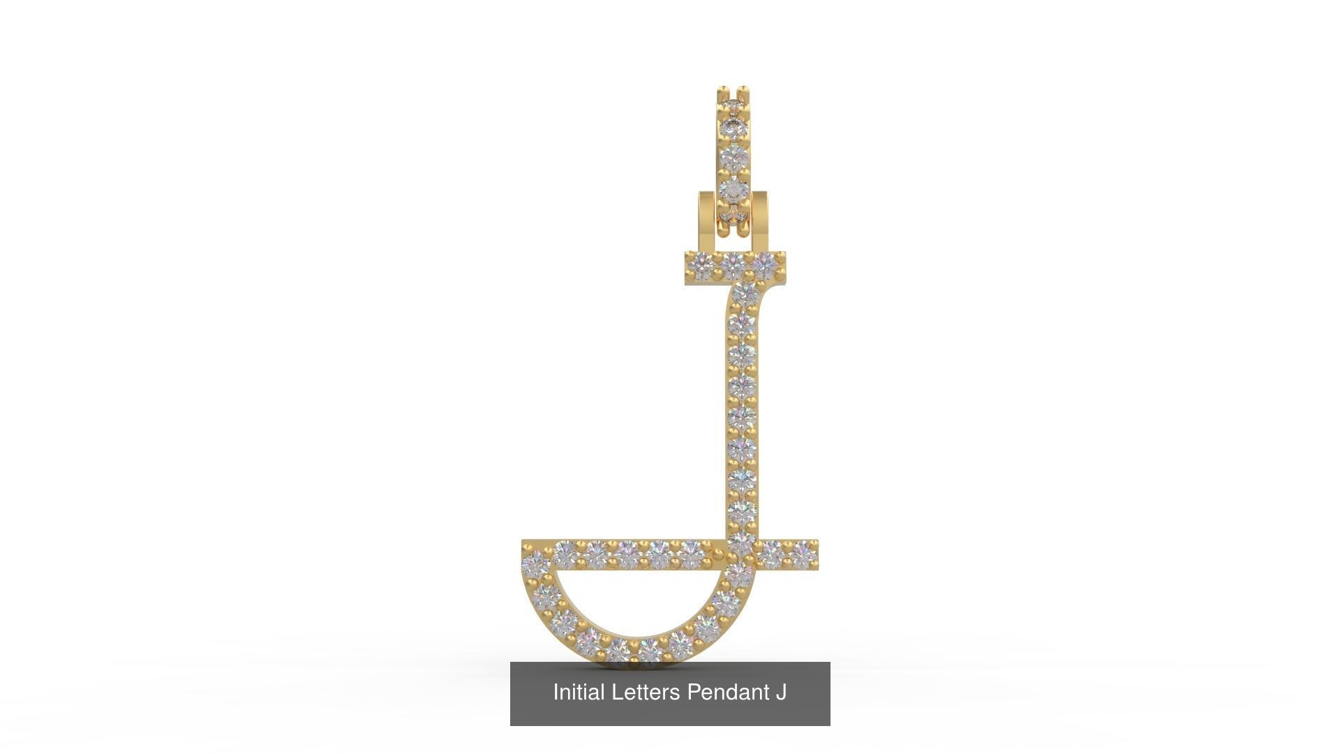 Initial Letters Pendant Alphabets 3D Model Collection_12