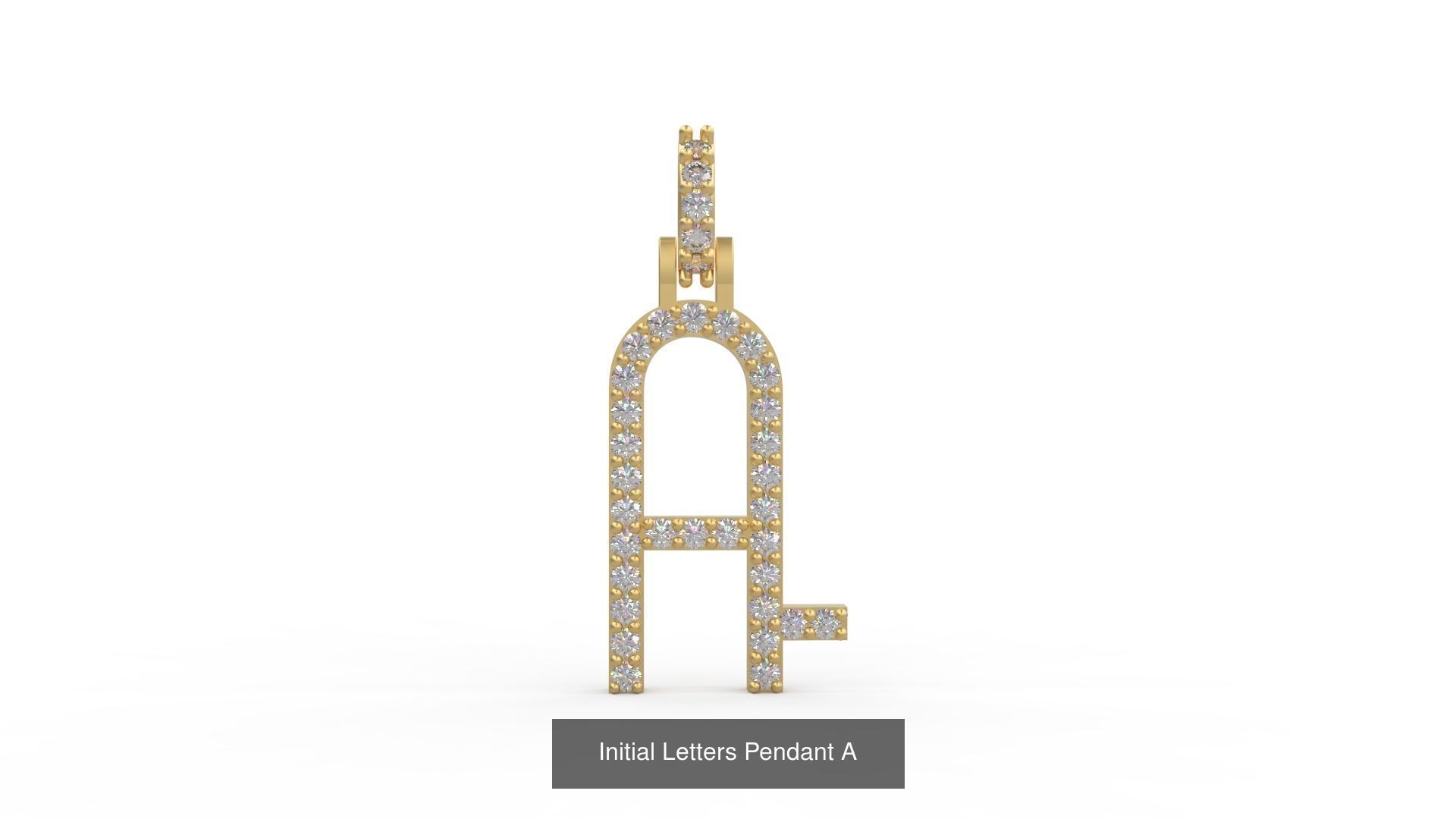 Initial Letters Pendant Alphabets 3D Model Collection_3