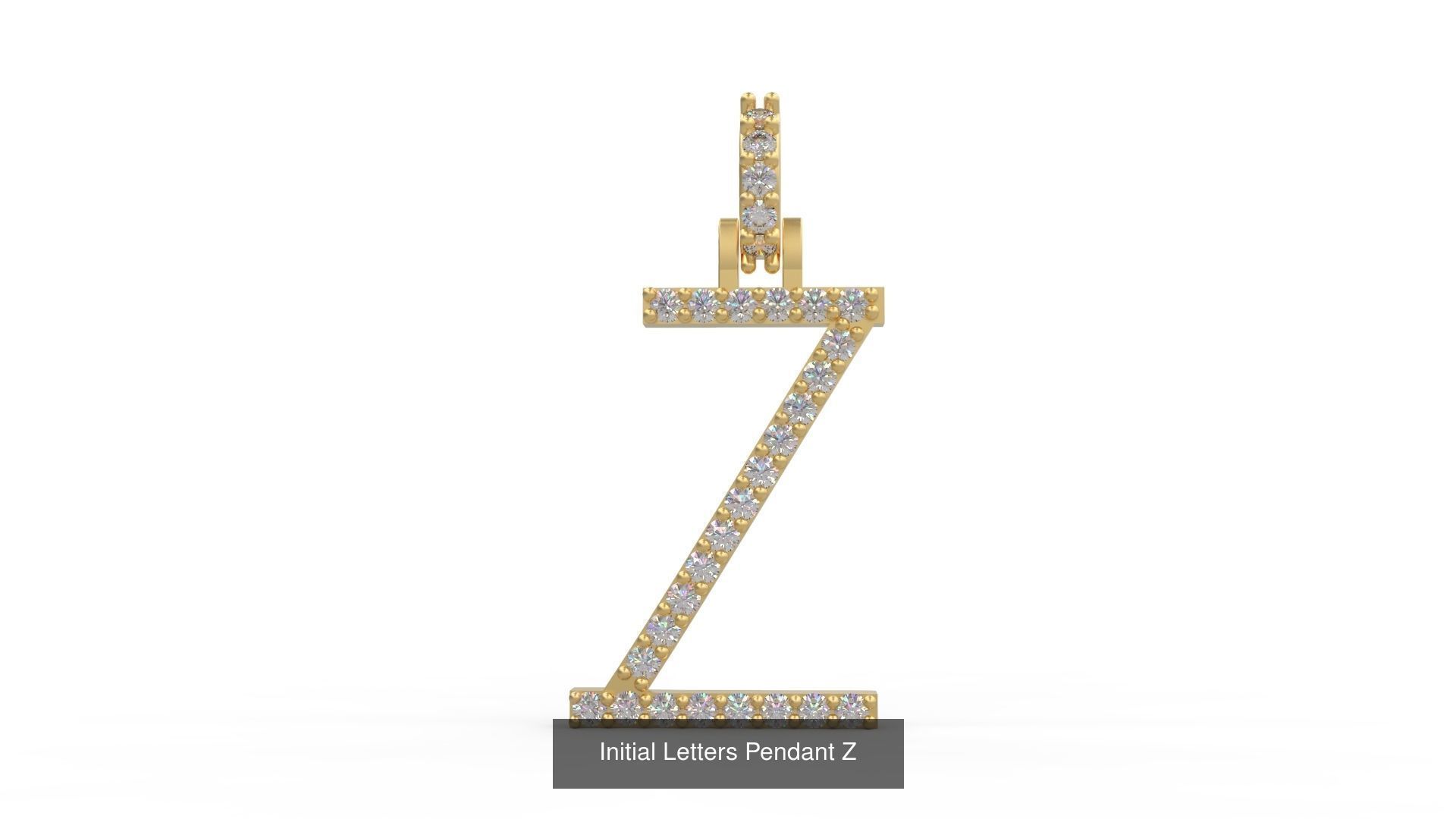 Initial Letters Pendant Alphabets 3D Model Collection_28
