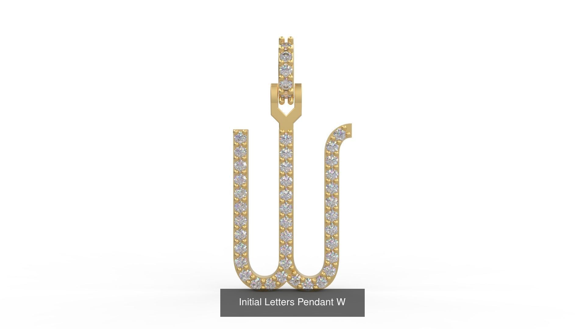 Initial Letters Pendant Alphabets 3D Model Collection_25