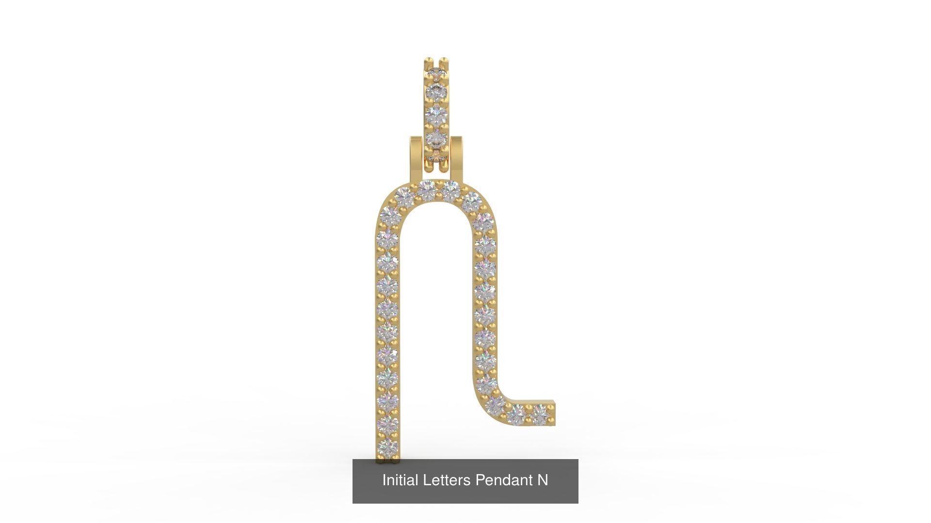 Initial Letters Pendant Alphabets 3D Model Collection_16
