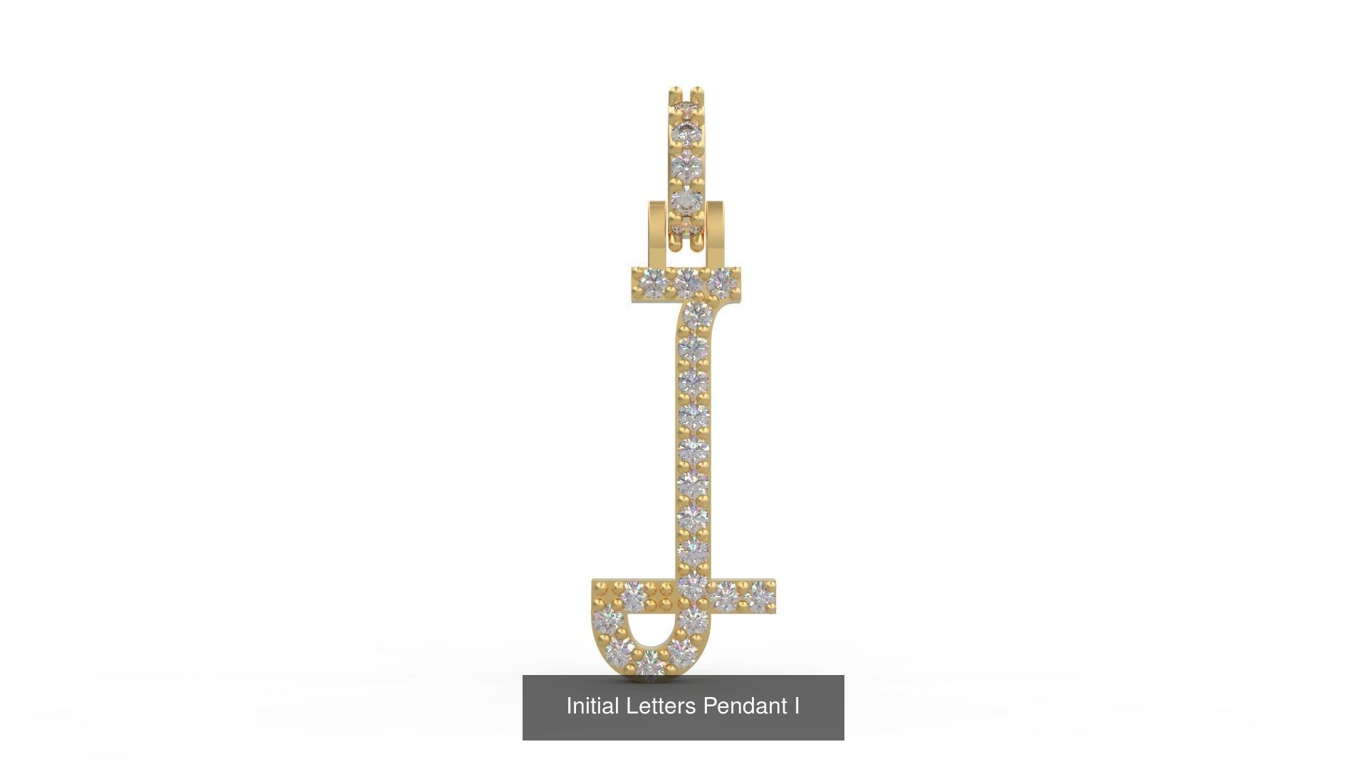 Initial Letters Pendant Alphabets 3D Model Collection_11