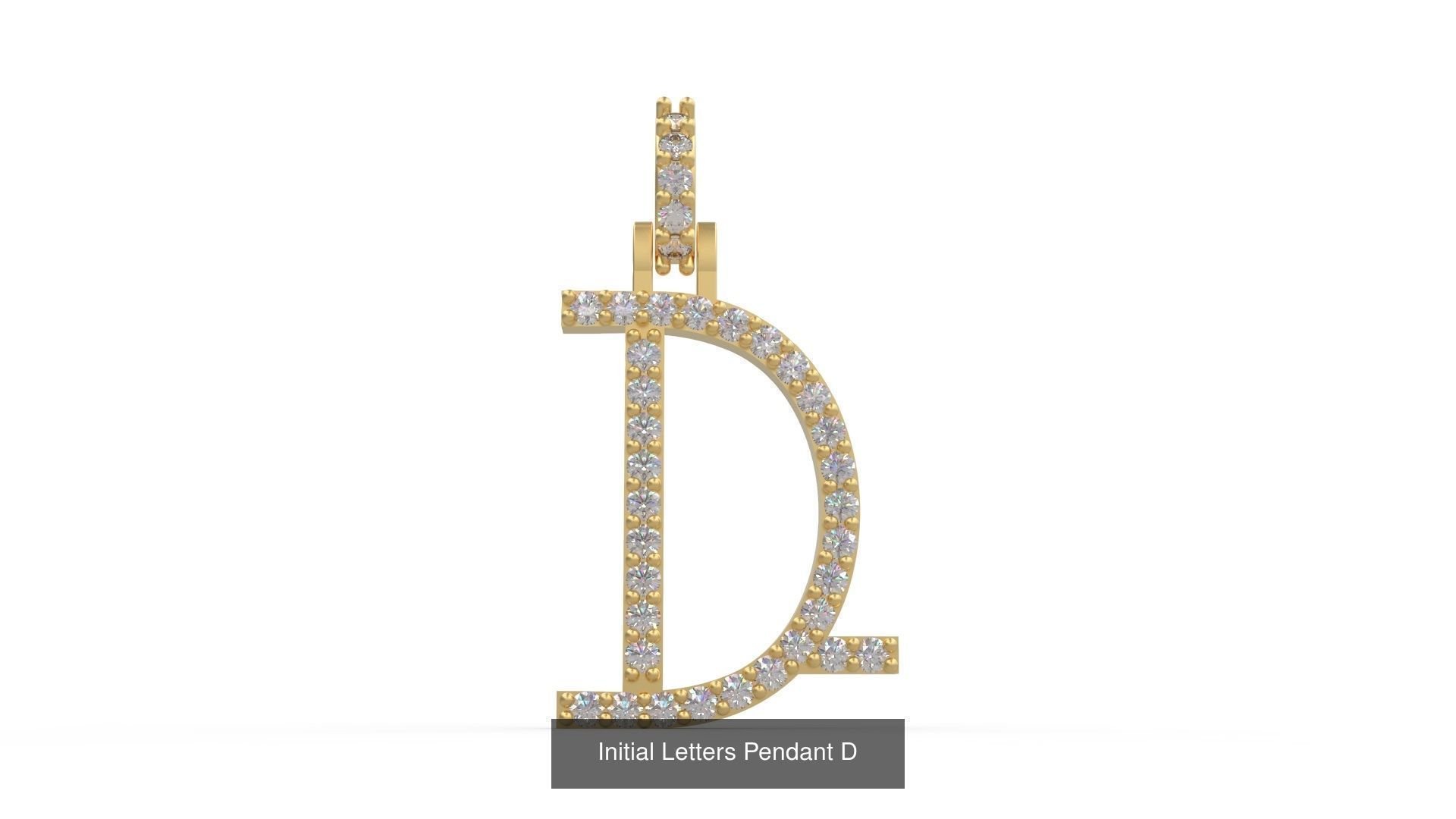 Initial Letters Pendant Alphabets 3D Model Collection_6
