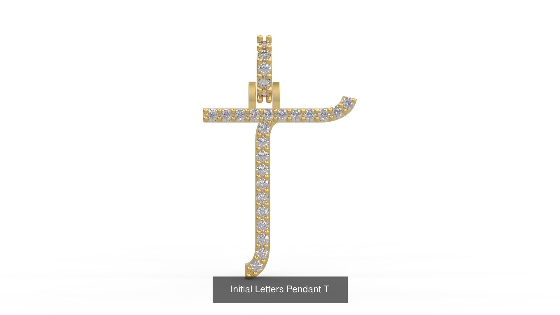 Initial Letters Pendant Alphabets 3D Model Collection_22