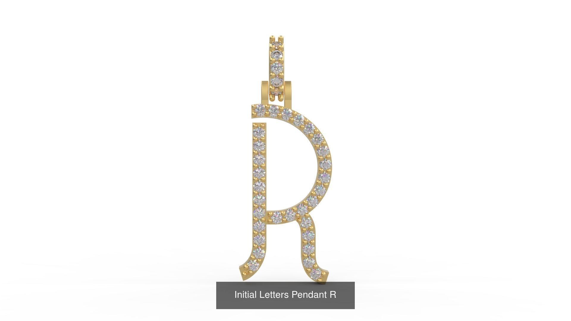 Initial Letters Pendant Alphabets 3D Model Collection_20