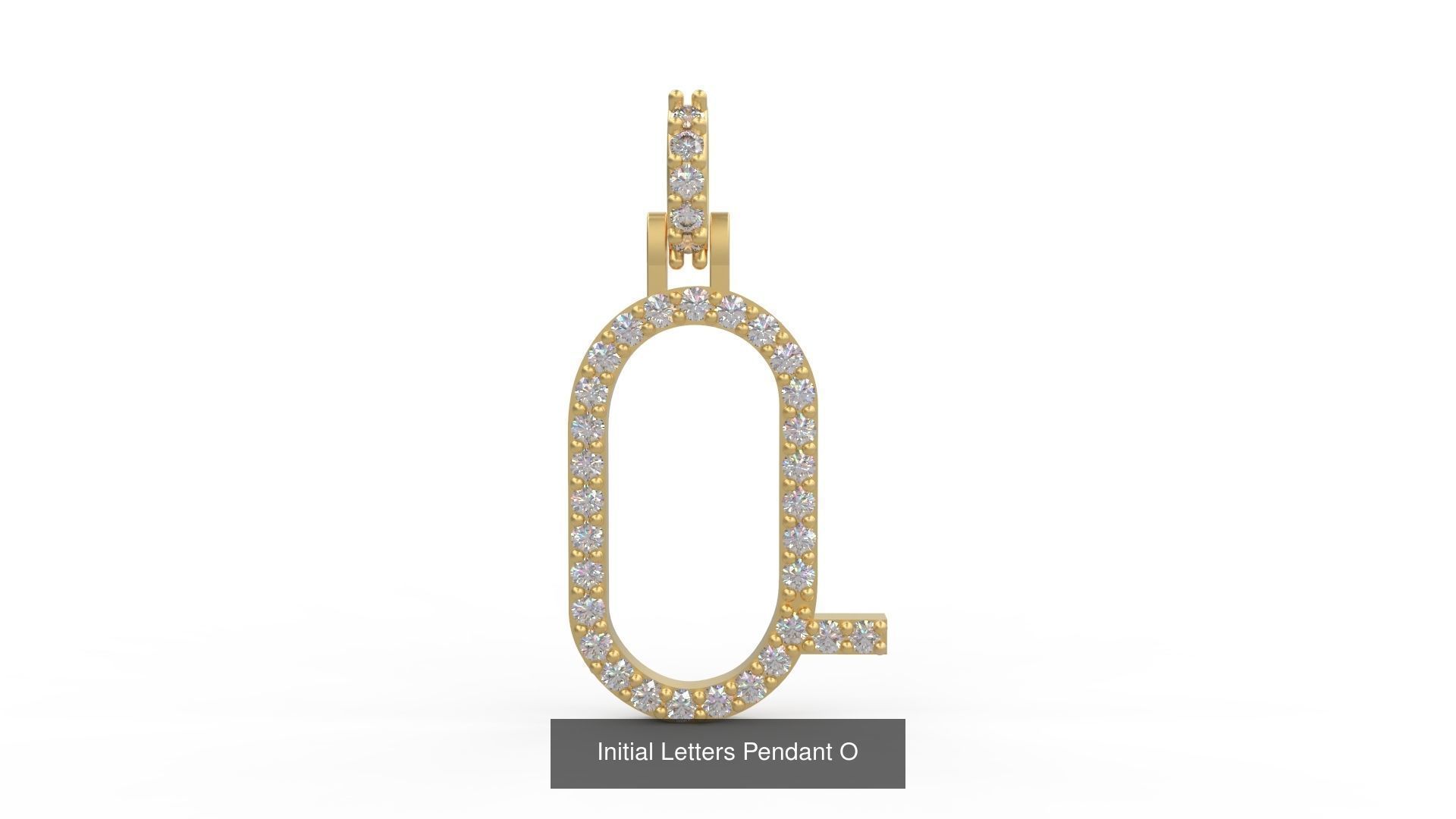 Initial Letters Pendant Alphabets 3D Model Collection_17