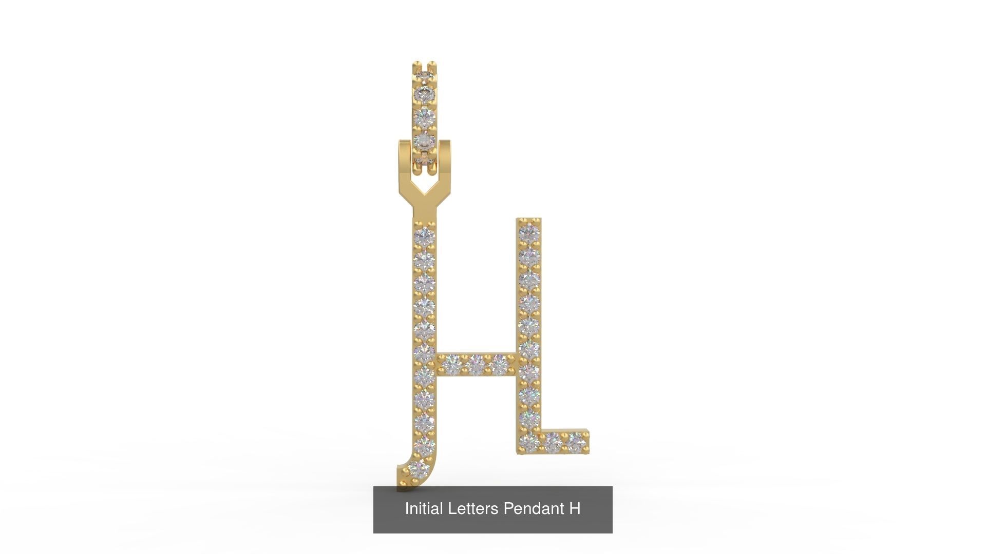 Initial Letters Pendant Alphabets 3D Model Collection_10