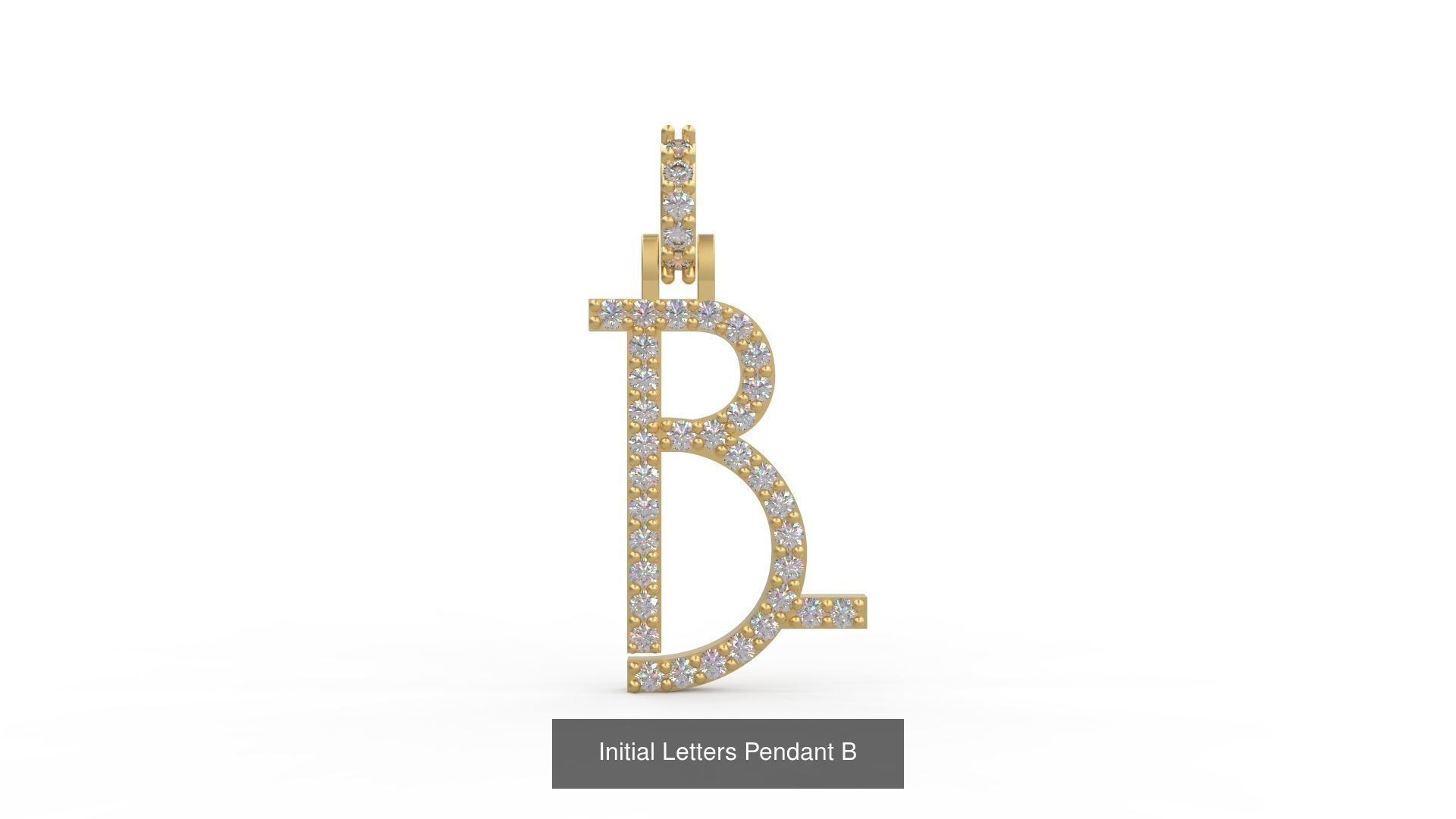 Initial Letters Pendant Alphabets 3D Model Collection_4