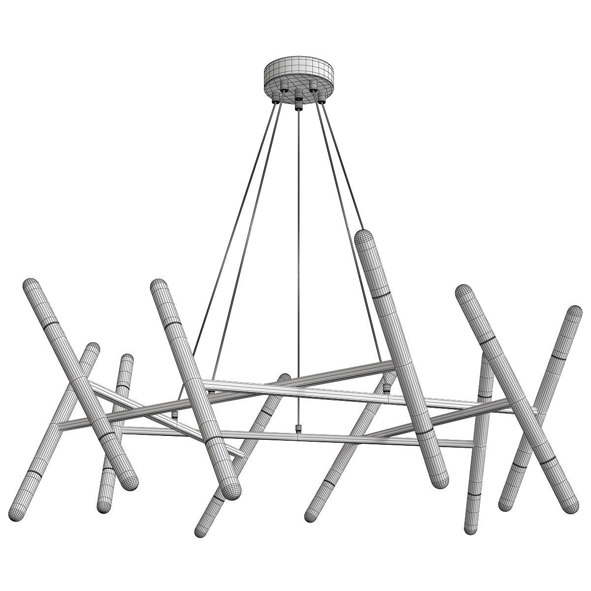 Livewin led chandelier Low-poly 3D model
