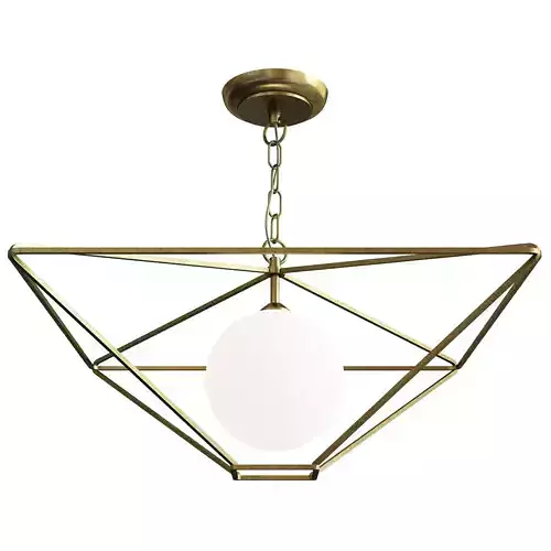 The Lighting Book ORSINI antique gold geometric pendant Low-poly 3D model