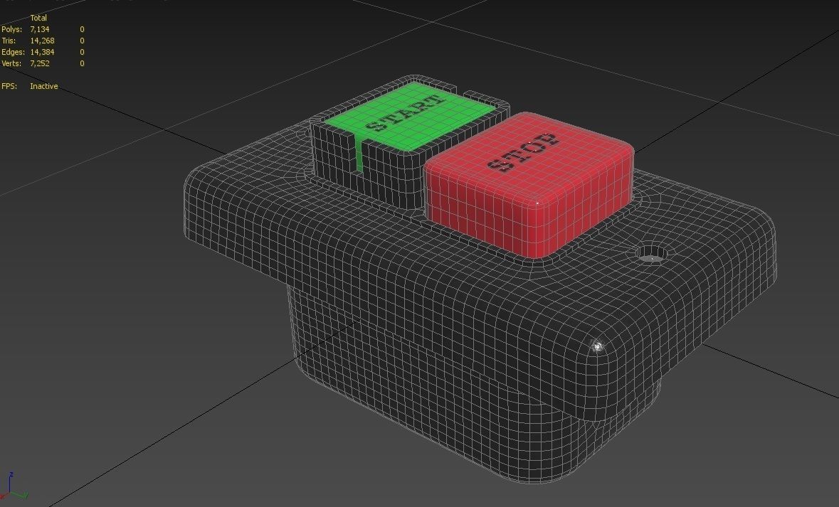 Power Switch M10 Low-poly 3D model_33