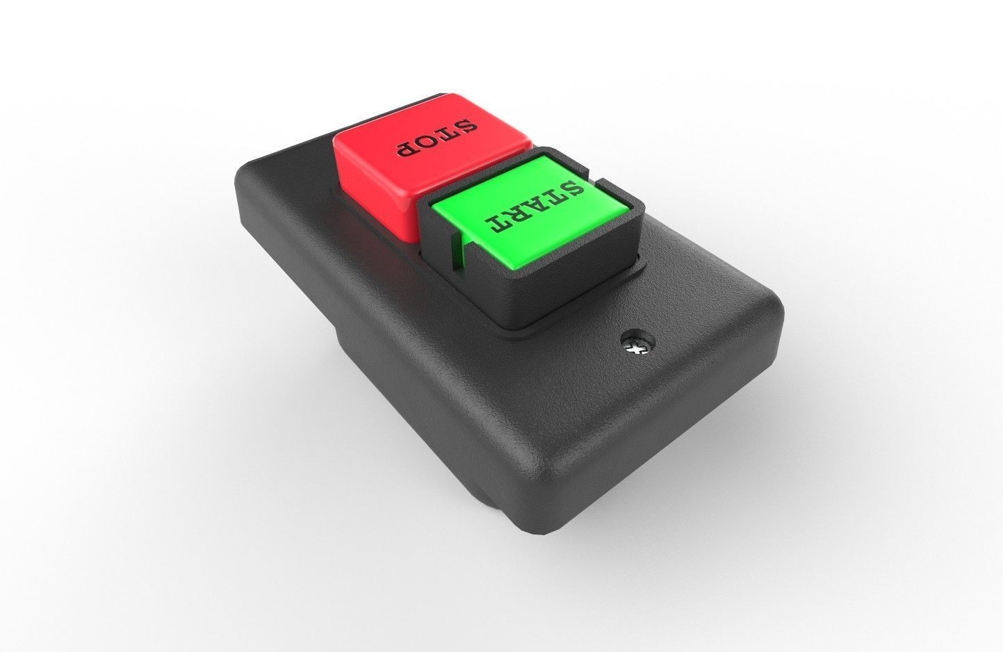 Power Switch M10 Low-poly 3D model_27