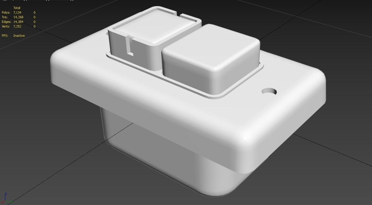 Power Switch M10 Low-poly 3D model_14