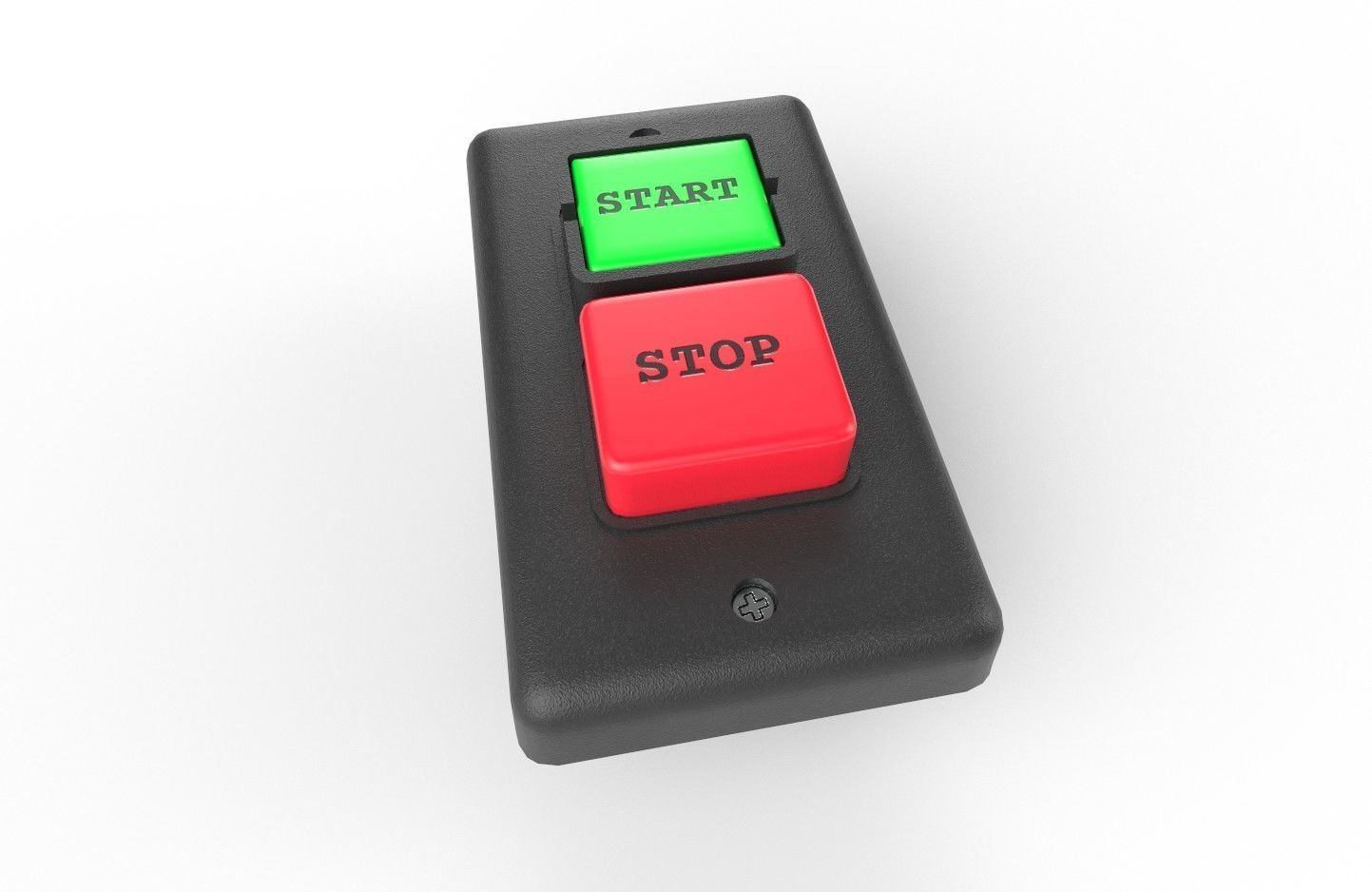 Power Switch M10 Low-poly 3D model_21