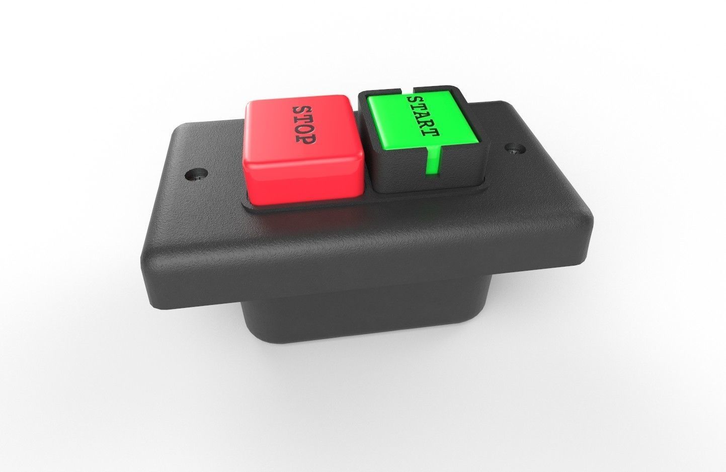 Power Switch M10 Low-poly 3D model_7