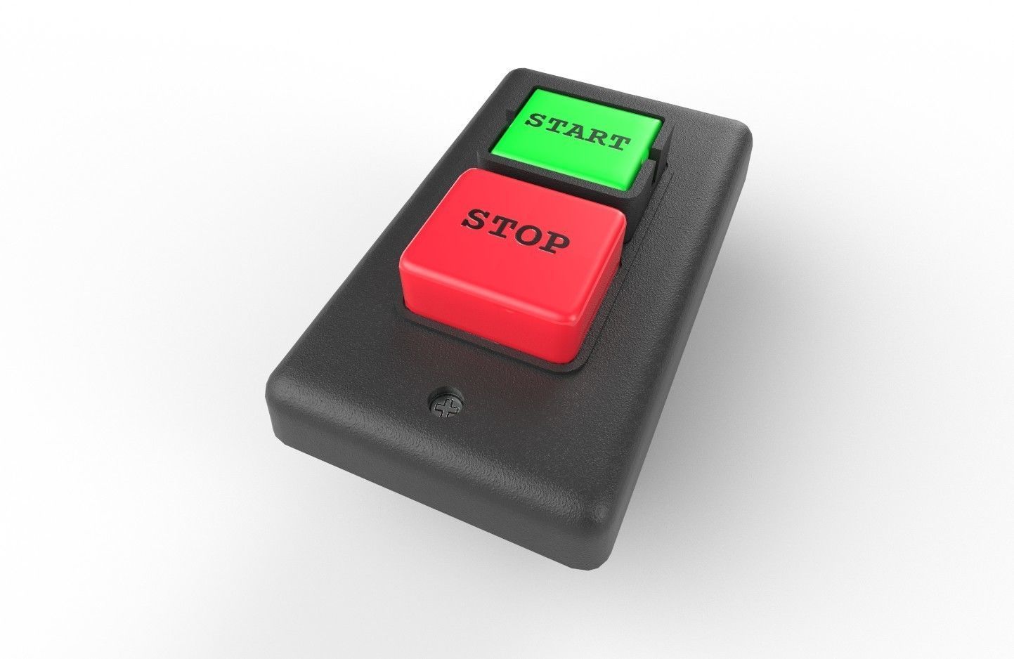 Power Switch M10 Low-poly 3D model_22