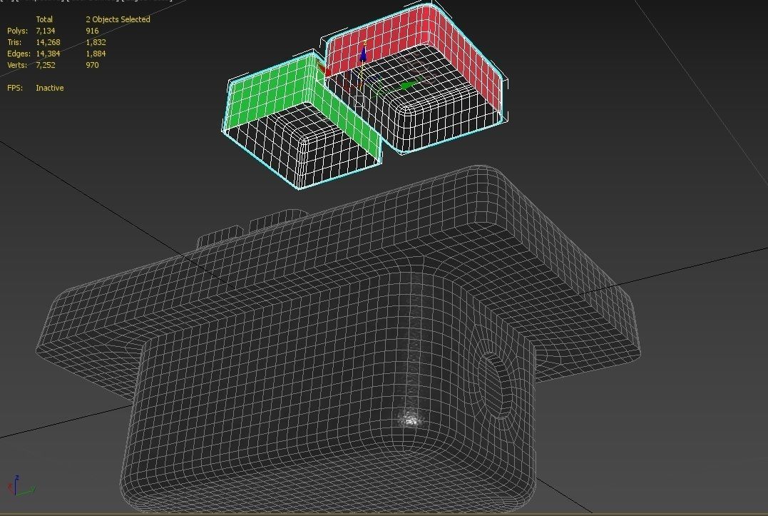 Power Switch M10 Low-poly 3D model_36