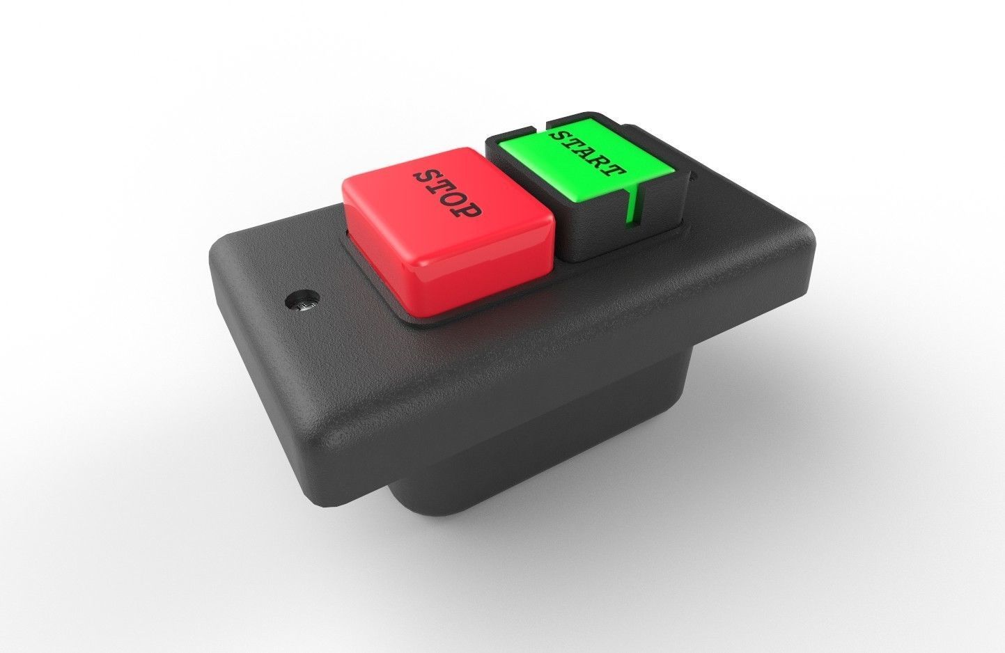 Power Switch M10 Low-poly 3D model_23