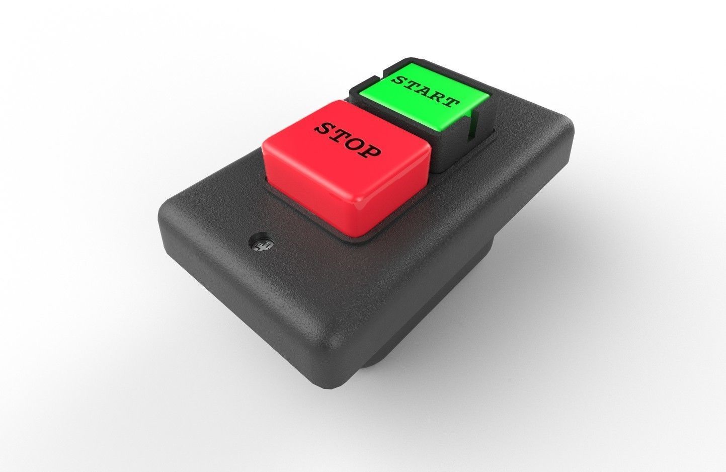 Power Switch M10 Low-poly 3D model_4