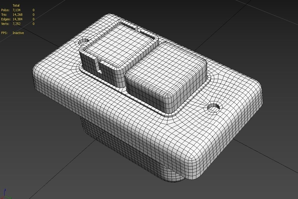 Power Switch M10 Low-poly 3D model_18