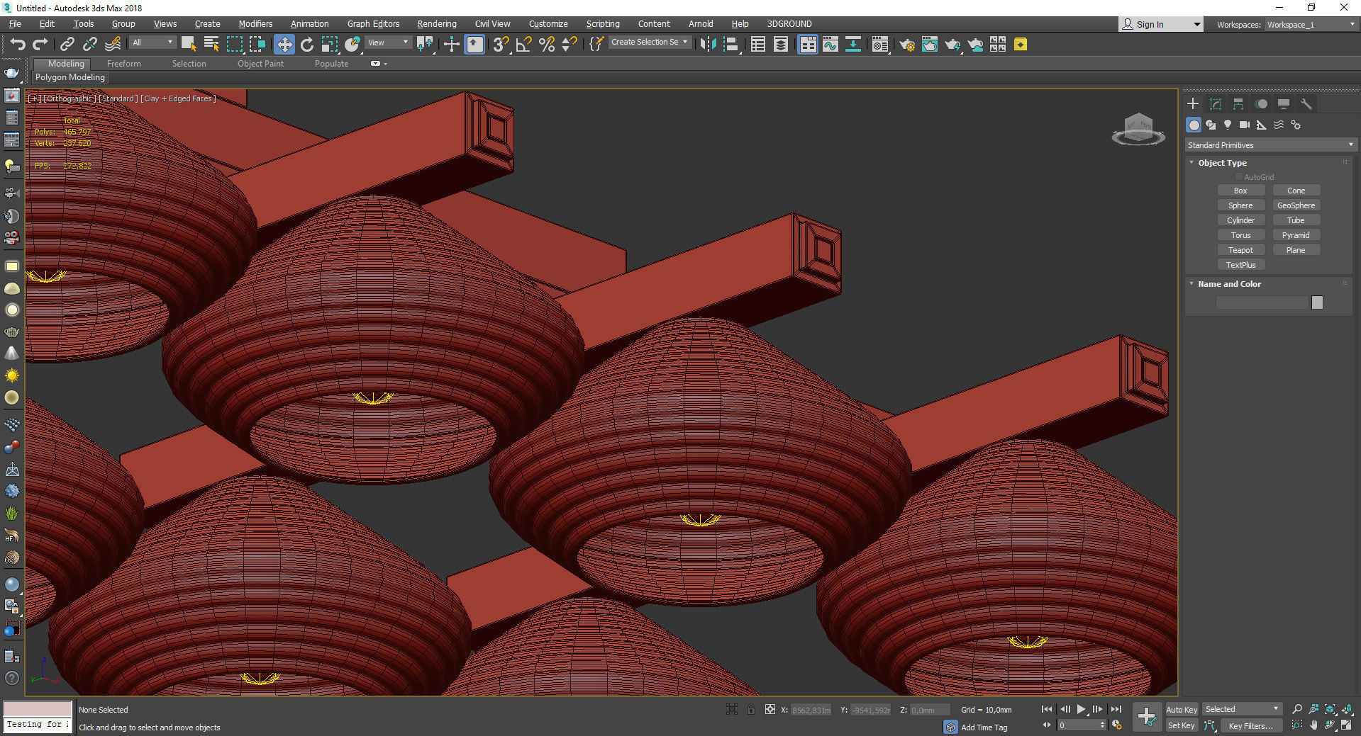 ART DECO CHANDELIER Low-poly 3D model_5