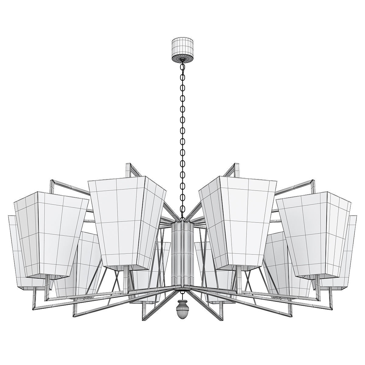 ORIONE CHANDELIER Low-poly 3D model_1