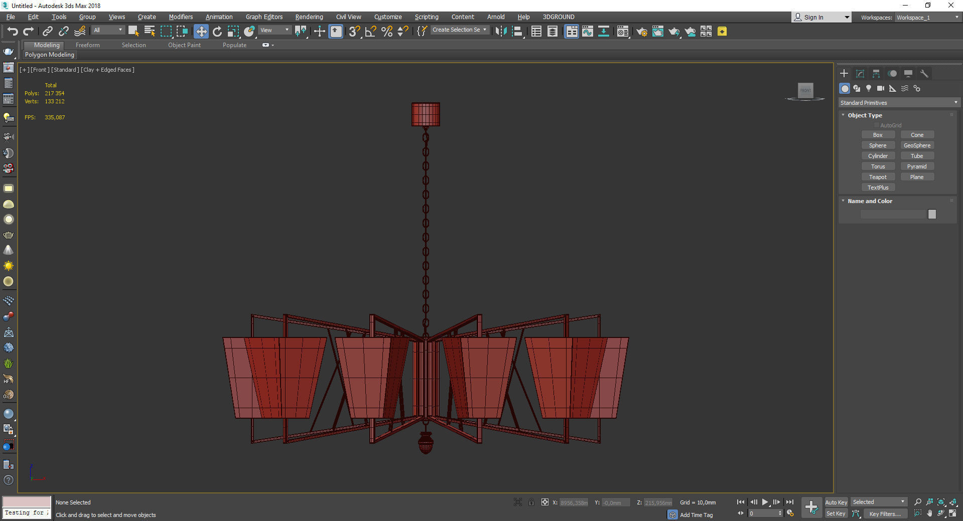 ORIONE CHANDELIER Low-poly 3D model_2