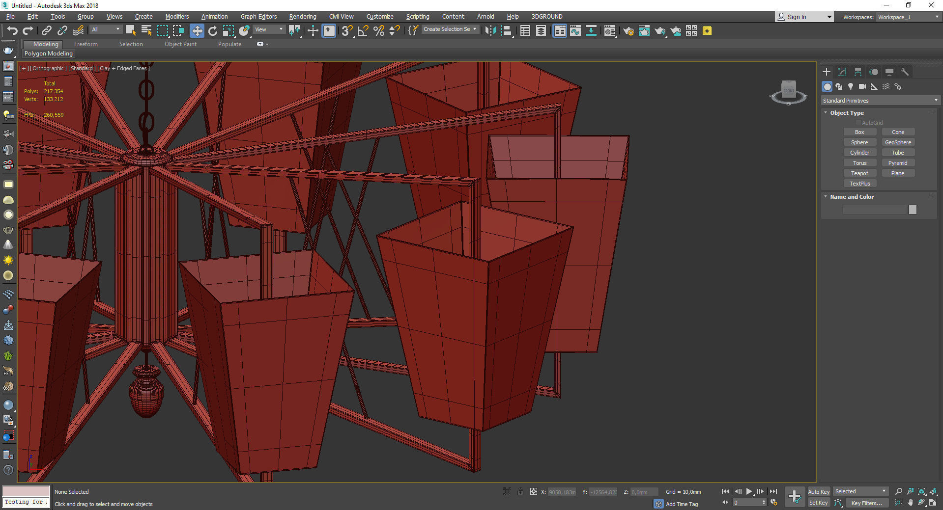 ORIONE CHANDELIER Low-poly 3D model_4
